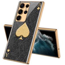 GKK GKK Galaxy S24 Ultra Skal H&auml;rdat Glas Electroplate Spader Ess - Teknikhallen.se