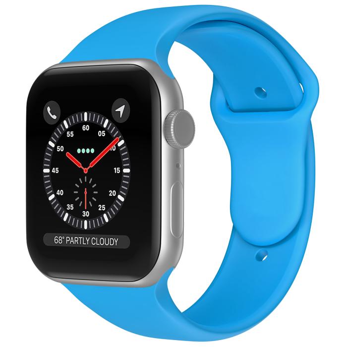 Bild 2, ColorPop Apple Watch 42/44/45/46/49 mm Silikon Armband (M/L) Blå - Teknikhallen.se