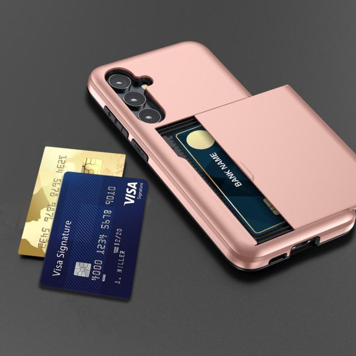 Bild 5,  Samsung Galaxy A55 5G Skal Hybrid Med Kortfack Roséguld - Teknikhallen.se