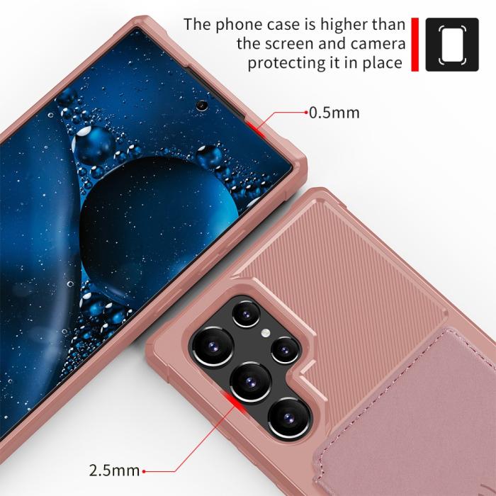 Bild 5,  Samsung Galaxy S22 Ultra Skal Med Magnetisk Plånbok Roséguld - Teknikhallen.se