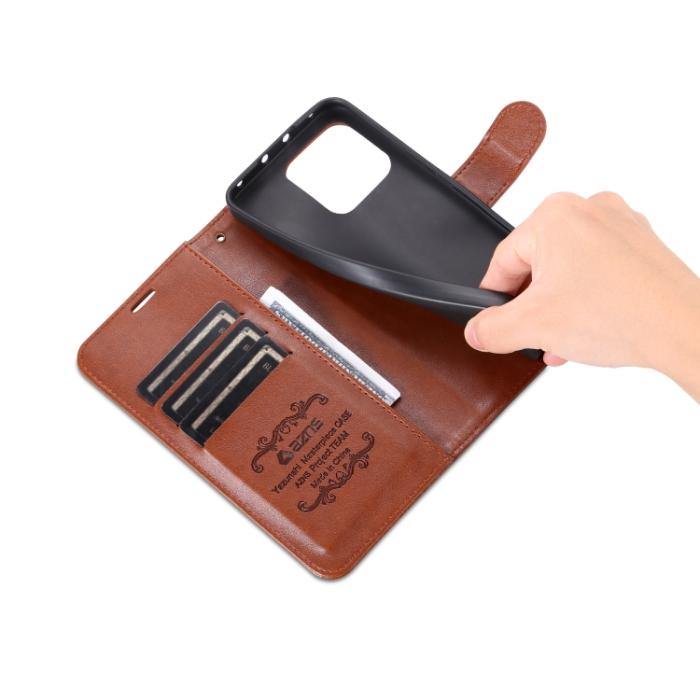 Bild 6, AZNS AZNS Xiaomi 13 Pro 5G Fodral Läder Brun - Teknikhallen.se