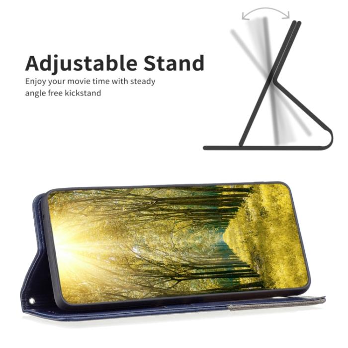 Bild 5,  Xiaomi 13 Lite 5G Fodral Geometriskt Flip Läder Blå - Teknikhallen.se