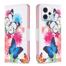  Motorola Moto G13 / G23 / G53 5G Fodral Med Tryck Fj&auml;rilar - Teknikhallen.se