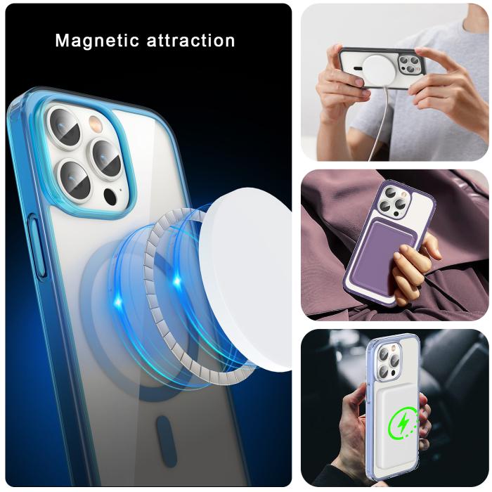 Bild 6, ColorPop ColorPop iPhone 13 Pro Max Skal CH MagSafe Transparent/Ljus Blå - Teknikhallen.se