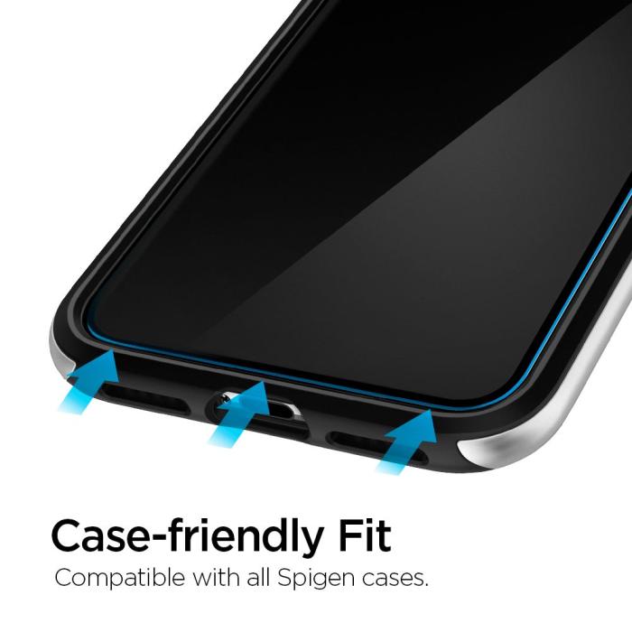 Bild 4, Spigen Spigen iPhone 11/ XR 2-PACK ALM Glas.tR Slim Härdat Glas - Teknikhallen.se