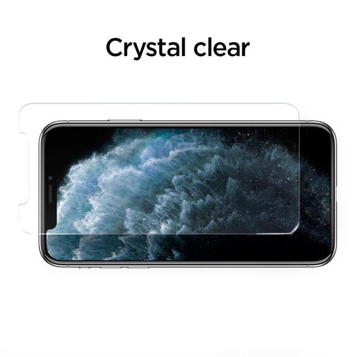 Bild 5, Spigen Spigen iPhone 11/ XR 2-PACK ALM Glas.tR Slim Härdat Glas - Teknikhallen.se