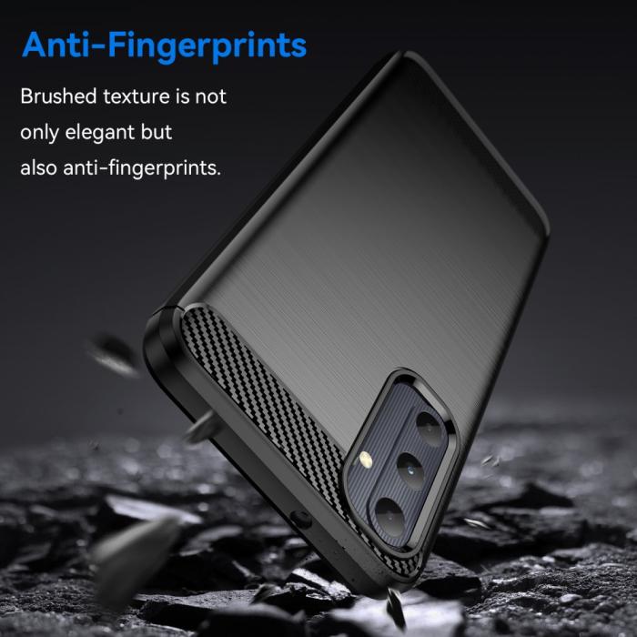 Bild 2,  Samsung Galaxy A05s 4G Skal Borstad Stål Textur Svart - Teknikhallen.se
