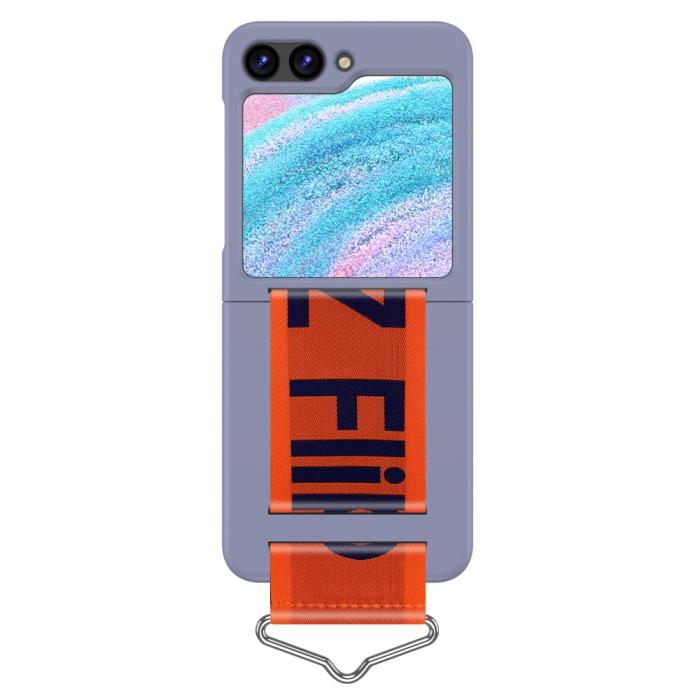 Bild 2,  Samsung Galaxy Z Flip 5 Skal Bälte Lila/Orange - Teknikhallen.se