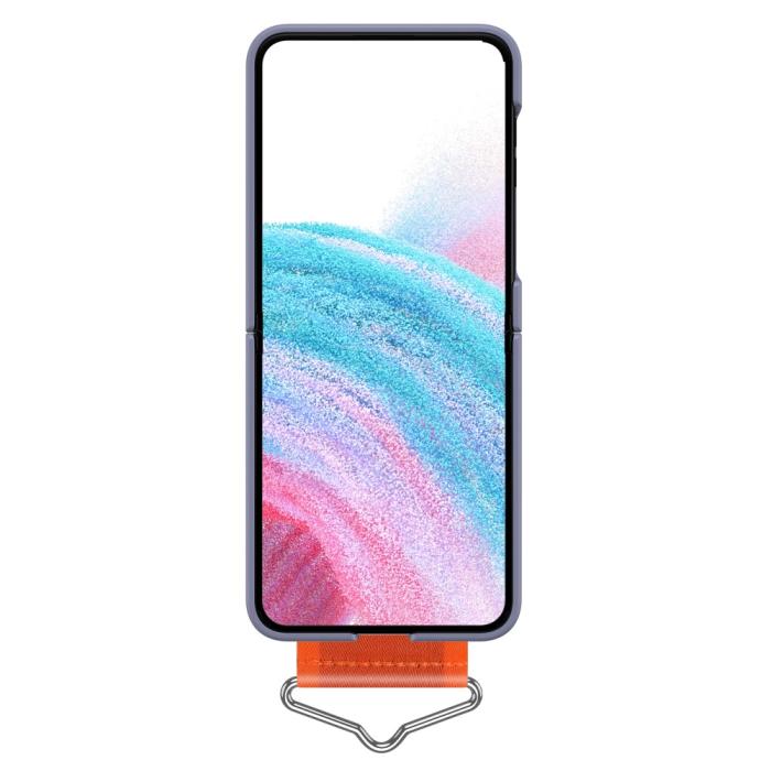 Bild 3,  Samsung Galaxy Z Flip 5 Skal Bälte Lila/Orange - Teknikhallen.se