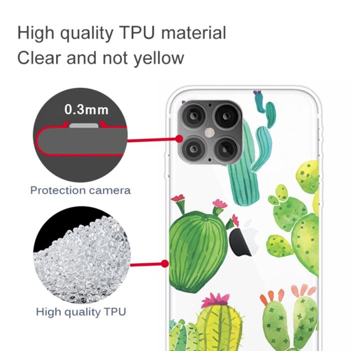 Bild 3,  iPhone 12 Pro Max - Skal Med Tryck - Cactus - Teknikhallen.se