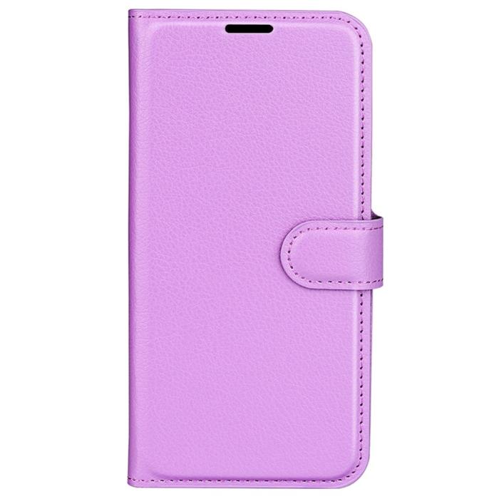 Bild 5,  Samsung Galaxy A15 5G Fodral Litchi Läder Lila - Teknikhallen.se