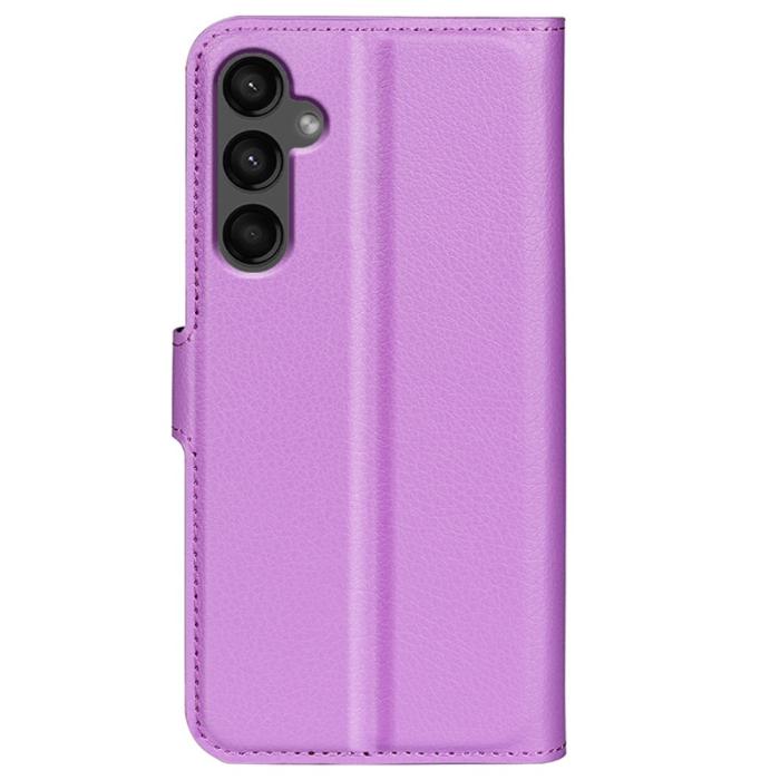 Bild 6,  Samsung Galaxy A15 5G Fodral Litchi Läder Lila - Teknikhallen.se
