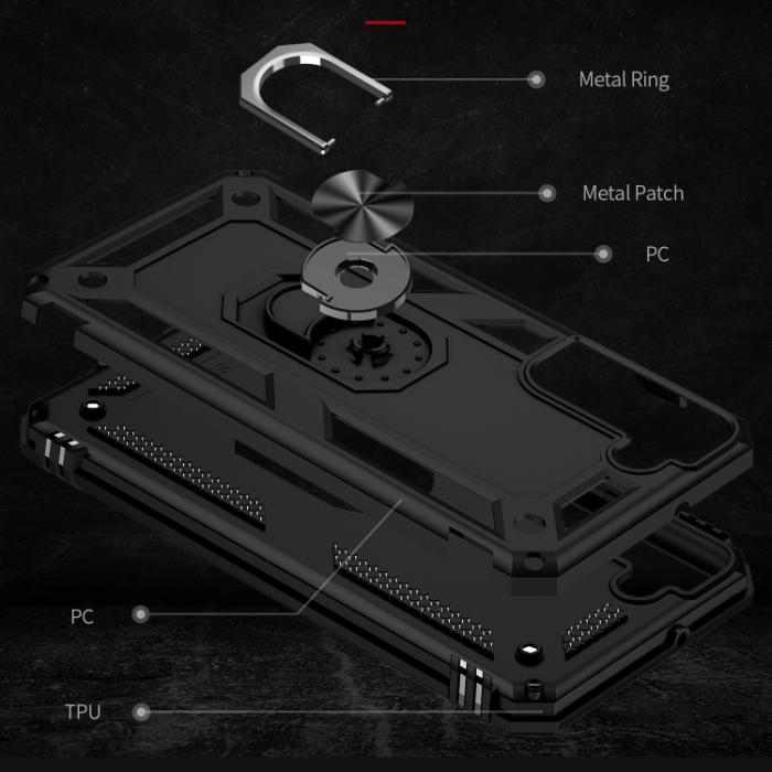 Bild 3,  Samsung Galaxy S22 Skal Ring Armor Hybrid Svart - Teknikhallen.se
