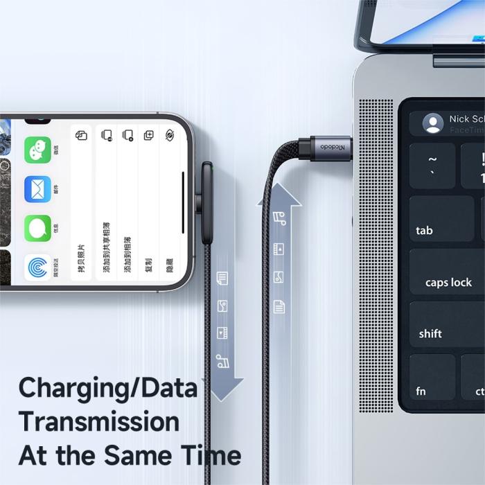 Bild 6, MCDODO Mcdodo 1.8m 36W PD USB-C - Lightning Elbow Kabel Svart - Teknikhallen.se