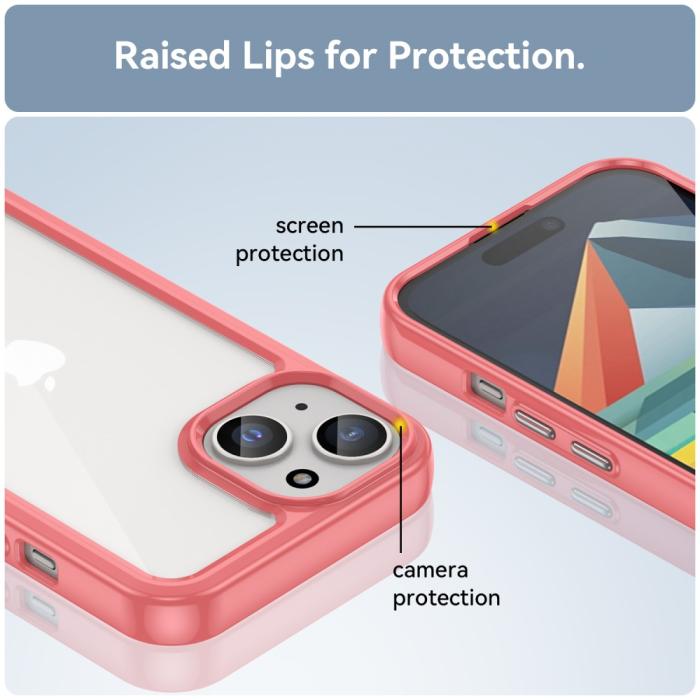 Bild 5,  iPhone 15 Skal Akryl/TPU Röd - Teknikhallen.se