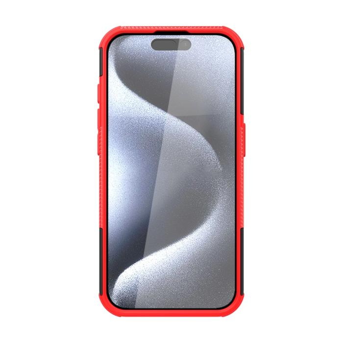 Bild 4,  iPhone 15 Pro Stöttåligt Skal med Stöd Röd - Teknikhallen.se