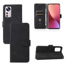  Xiaomi 12 Fodral Skin Touch L&auml;der Svart - Teknikhallen.se