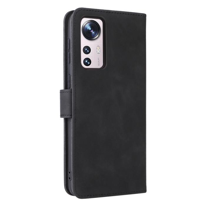 Bild 3,  Xiaomi 12 Fodral Skin Touch Läder Svart - Teknikhallen.se