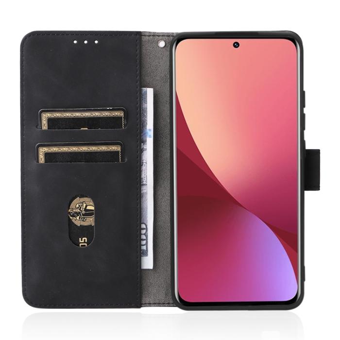 Bild 6,  Xiaomi 12 Fodral Skin Touch Läder Svart - Teknikhallen.se