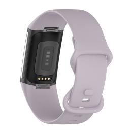  Fitbit Charge 6 / 5 Armband TPU (L) Ljus Lila - Teknikhallen.se