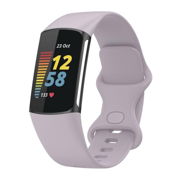 Bild 2,  Fitbit Charge 6 / 5 Armband TPU (L) Ljus Lila - Teknikhallen.se