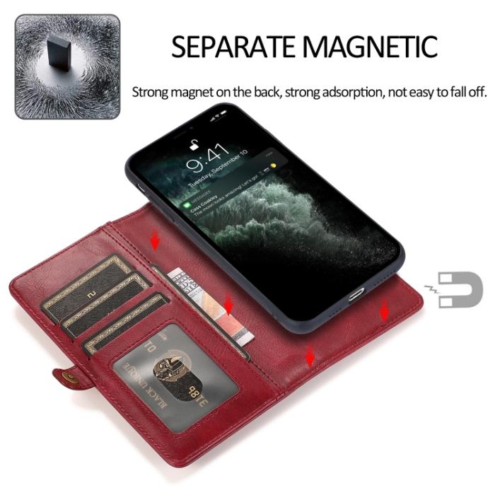 Bild 3,  iPhone 14 2in1 Flerfack Magnet Fodral / Skal Röd - Teknikhallen.se