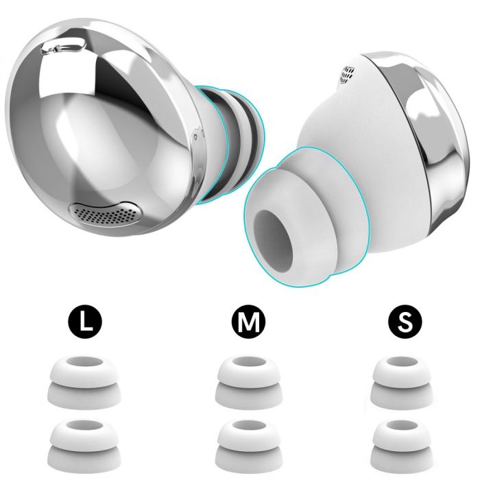 Bild 2, AHASTYLE AHASTYLE Galaxy Buds Pro 3 Öronpluggar 3-PACK Vit - Teknikhallen.se
