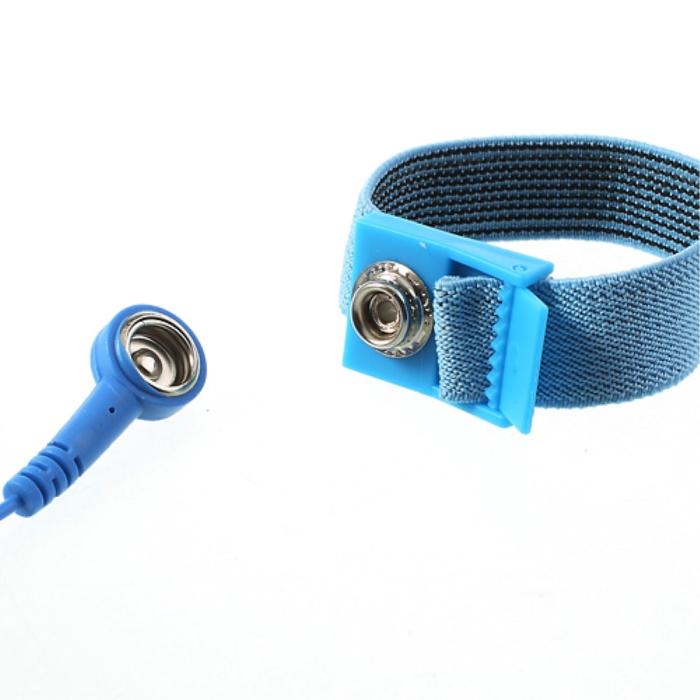 Bild 3,  1m Antistatiskt ESD Armband Justerbart Blå - Teknikhallen.se