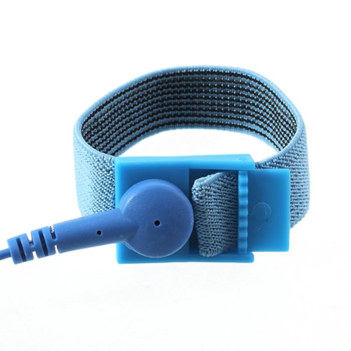 Bild 4,  1m Antistatiskt ESD Armband Justerbart Blå - Teknikhallen.se