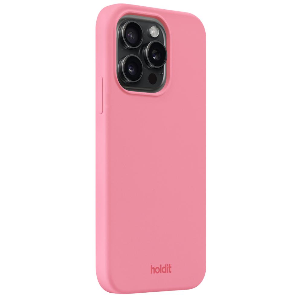 holdit holdit iPhone 15 Pro Mobilskal Silikon Rouge Pink - Teknikhallen.se