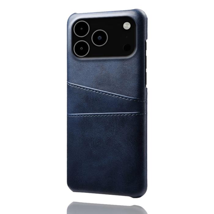 Bild 4,  iPhone 17 Pro Max Skal Med Kortfack Läder Blå - Teknikhallen.se