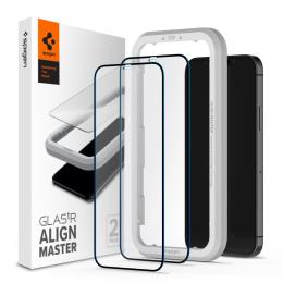 Spigen Spigen iPhone 12 / 12 Pro 2-PACK ALM Glas.tR Härdat Glas - Teknikhallen.se