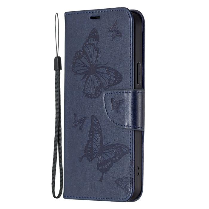 Bild 6,  Samsung Galaxy S23 Ultra Fodral Tryckta Fjärilar Blå - Teknikhallen.se