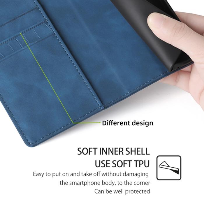 Bild 6,  Samsung Galaxy S23 Ultra Fodral Krokodil Textur Blå - Teknikhallen.se
