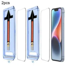  iPhone 14/13 Pro/13 2-PACK Sk&auml;rmskydd Helt&auml;ckande H&auml;rdat Glas - Teknikhallen.se
