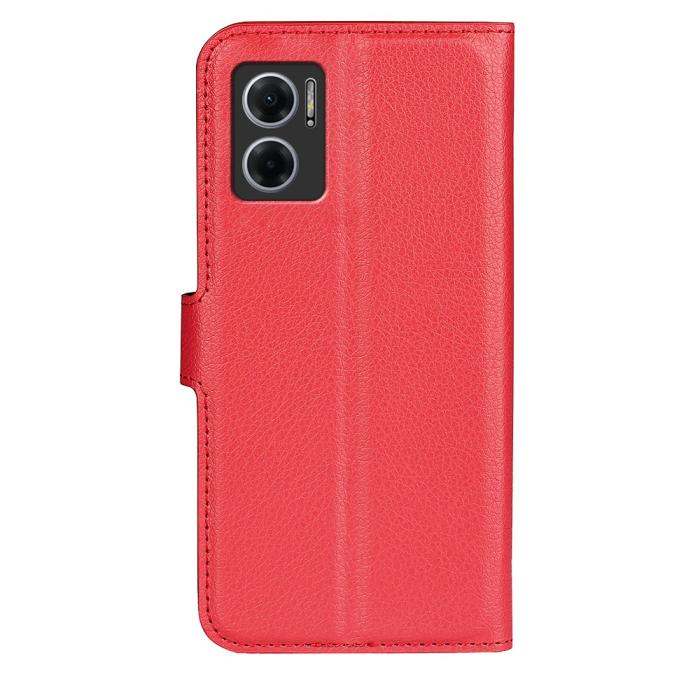 Bild 6,  Xiaomi Redmi 10 5G Fodral Litchi Läder Röd - Teknikhallen.se