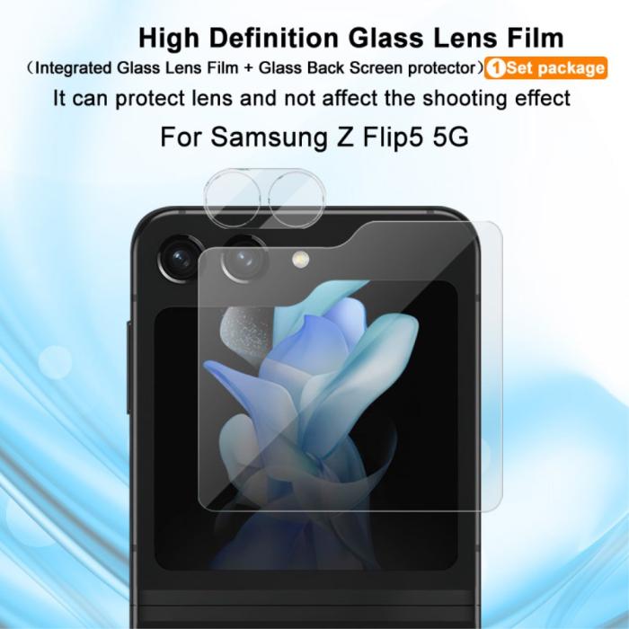 Bild 2, IMAK IMAK Galaxy Z Flip 5 Skärmskydd/Linsskydd Härdat Glas - Teknikhallen.se