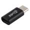  USB-C Hona - USB-C Hane Adapter Svart - Teknikhallen.se