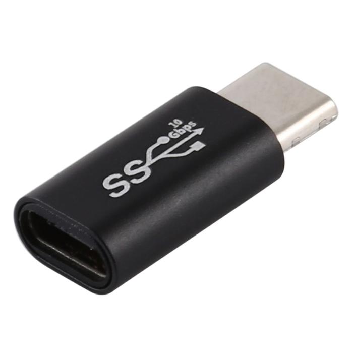 Bild 2,  USB-C Hona - USB-C Hane Adapter Svart - Teknikhallen.se