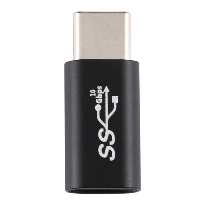 Bild 3,  USB-C Hona - USB-C Hane Adapter Svart - Teknikhallen.se