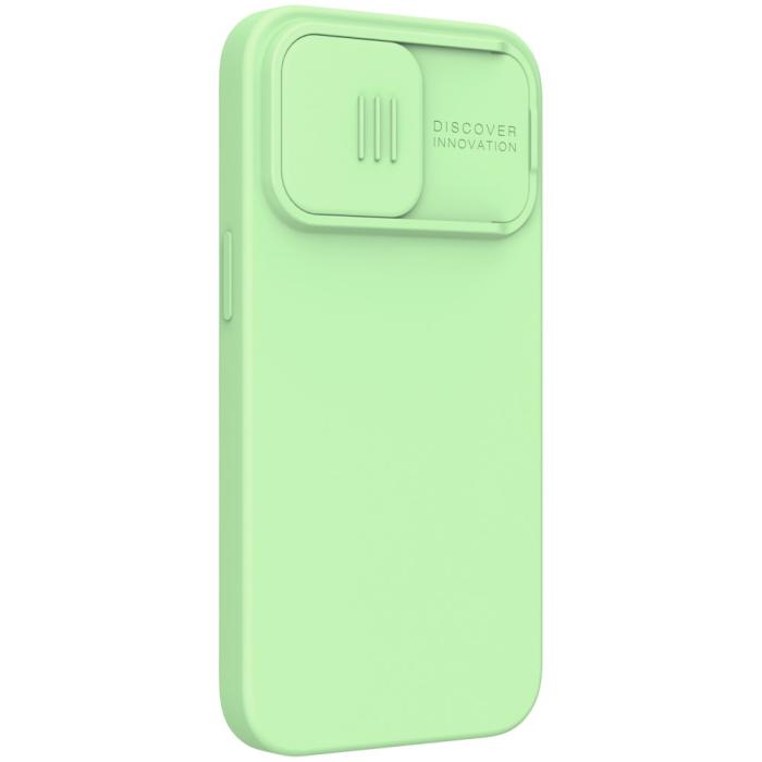 Bild 3, NILLKIN iPhone 13 Pro Max - NILLKIN MagSafe CamShield Silky Liquid Skal - Grön - Teknikhallen.se