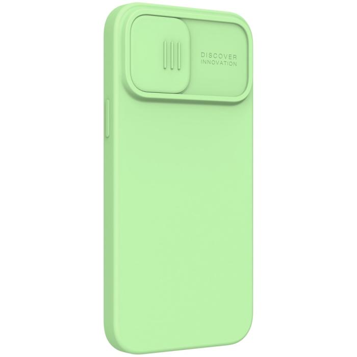 Bild 3, NILLKIN iPhone 13 Pro Max - NILLKIN CamShield Silky Liquid Skal - Grön - Teknikhallen.se