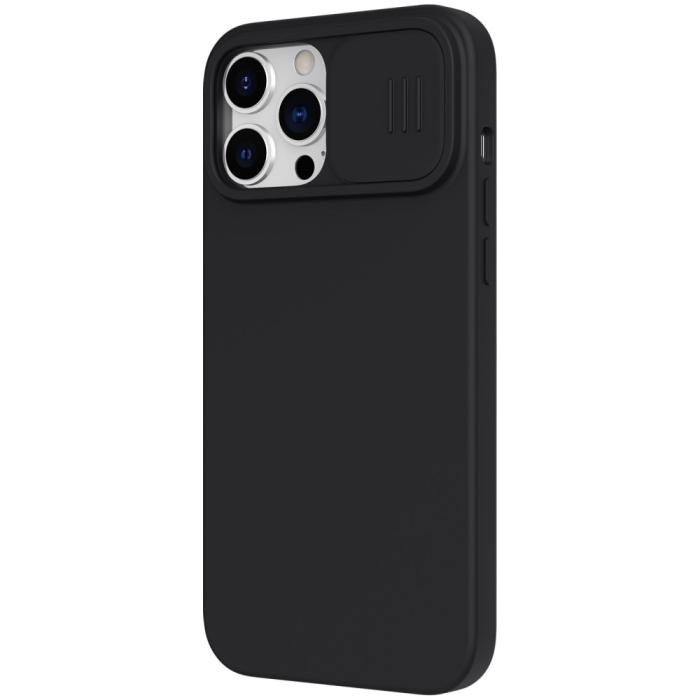 Bild 5, NILLKIN iPhone 13 Pro Max - NILLKIN CamShield Silky Liquid Skal - Svart - Teknikhallen.se