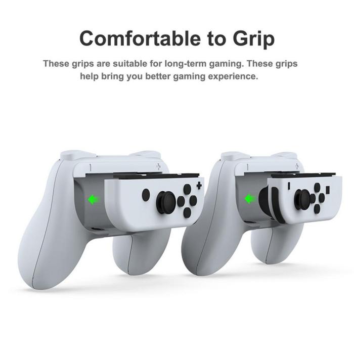 Bild 2, DOBE DOBE Nintendo Switch OLED Joy-Con Grepp Vit - Teknikhallen.se