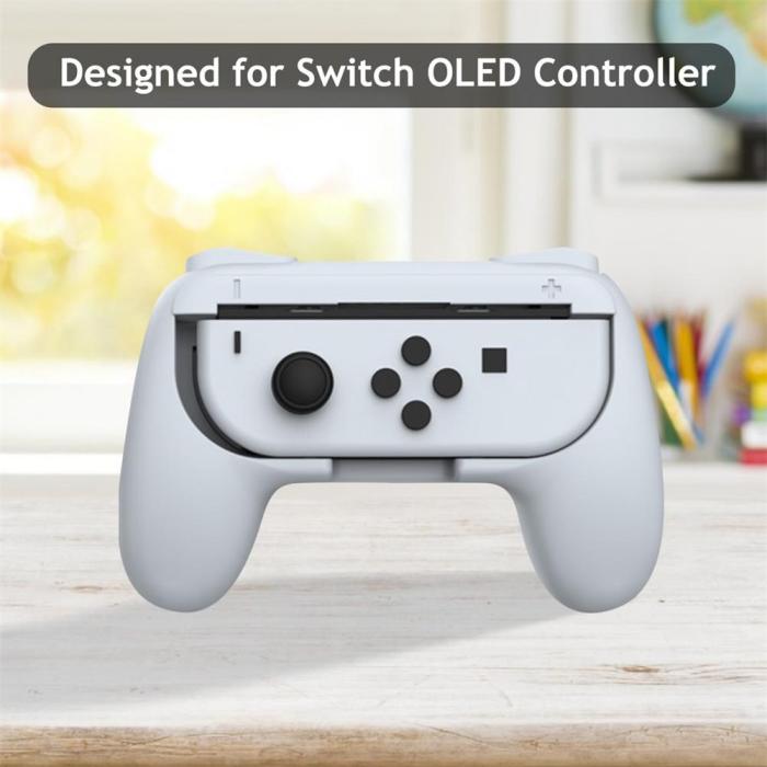 Bild 3, DOBE DOBE Nintendo Switch OLED Joy-Con Grepp Vit - Teknikhallen.se