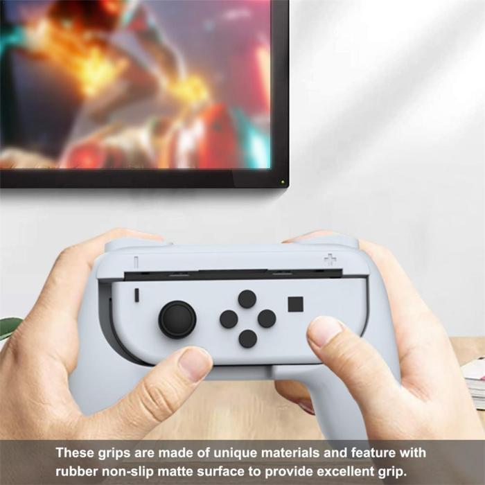 Bild 4, DOBE DOBE Nintendo Switch OLED Joy-Con Grepp Vit - Teknikhallen.se