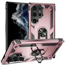  Samsung Galaxy S24 Ultra Skal Ring Hybrid Armor Ros&eacute;guld - Teknikhallen.se