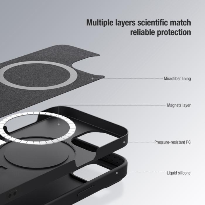 Bild 5, NILLKIN NILLKIN iPhone 14 Pro Max Skal MagSafe CamShield Silky Liquid Lila - Teknikhallen.se