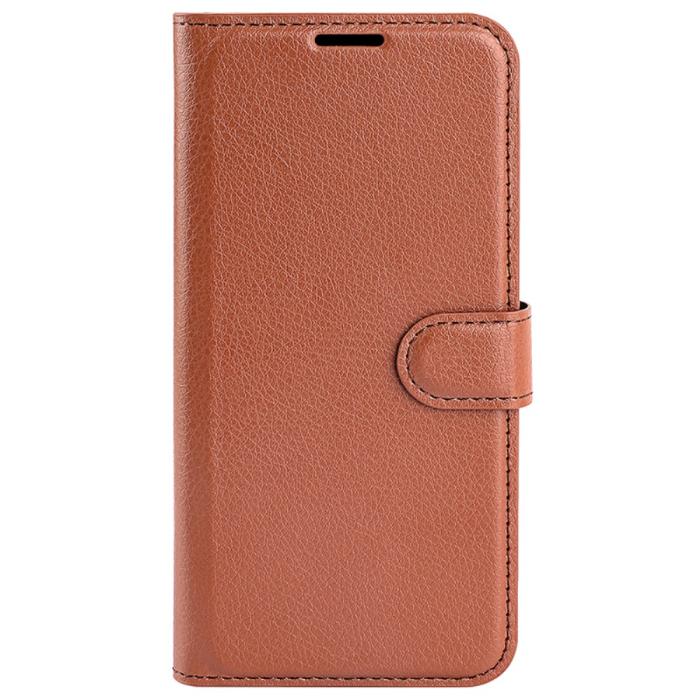 Bild 5,  Samsung Galaxy A15 5G Fodral Litchi Läder Brun - Teknikhallen.se