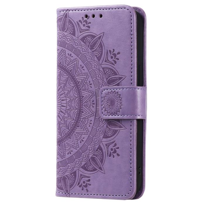 Bild 5,  Samsung Galaxy S23 FE Fodral Mandala Läder Lila - Teknikhallen.se